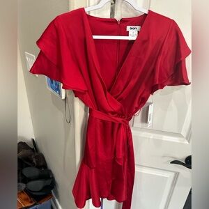 DKNY Vibrant Red Mini Dress